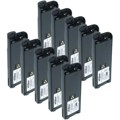 vhbw 10x Battery Replacement for Motorola NTN7143A, NTN7143, FuG11b, NTN7143R, NTN7143CR, NTN7143B for Radio, Walkie-Talkie (1200 mAh, 7.4 V, Li-Ion) vhbw 10x Battery Replacement for Motorola NTN7143A, NTN7143, FuG11b, NTN7143R, NTN7143CR, NTN7143B for Radio, Walkie-Talkie (1200 mAh, 7.4 V, Li-Ion)