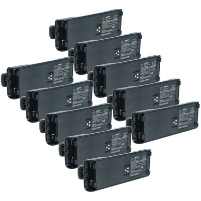 vhbw 10x Battery Replacement for Motorola NTN7143R, NTN7143CR, NTN7143B for Radio, Walkie-Talkie (1800 mAh, 7.4 V, Li-Ion) + Belt Clip vhbw 10x Battery Replacement for Motorola NTN7143R, NTN7143CR, NTN7143B for Radio, Walkie-Talkie (1800 mAh, 7.4 V, Li-Ion) + Belt Clip