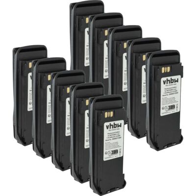 vhbw 10x Battery Replacement for Motorola PMNN4104, PMNN4103A, PMNN4466A for Radio, Walkie-Talkie (2600 mAh, 7.4 V, Li-Ion) + Belt Clip vhbw 10x Battery Replacement for Motorola PMNN4104, PMNN4103A, PMNN4466A for Radio, Walkie-Talkie (2600 mAh, 7.4 V, Li-Ion) + Belt Clip