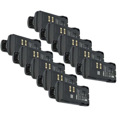 vhbw 10x Battery Replacement for Motorola PMNN4415AR, PMNN4415, PMNN441 for Radio, Walkie-Talkie (1800 mAh, 7.4 V, Li-Ion) + Belt Clip vhbw 10x Battery Replacement for Motorola PMNN4415AR, PMNN4415, PMNN441 for Radio, Walkie-Talkie (1800 mAh, 7.4 V, Li-Ion) + Belt Clip