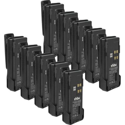 vhbw 10x Battery Replacement for Motorola PMNN4491B, PMNN4493, PMNN4491 for Radio, Walkie-Talkie (2200 mAh, 7.4 V, Li-Ion) + Belt Clip vhbw 10x Battery Replacement for Motorola PMNN4491B, PMNN4493, PMNN4491 for Radio, Walkie-Talkie (2200 mAh, 7.4 V, Li-Ion) + Belt Clip