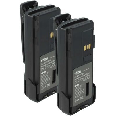 vhbw 2x Battery compatible with Motorola APX 4000, 3000, 1000 Radio, Walkie-Talkie (2500 mAh, 7.4 V, Li-Ion) + Belt Clip vhbw 2x Battery compatible with Motorola APX 4000, 3000, 1000 Radio, Walkie-Talkie (2500 mAh, 7.4 V, Li-Ion) + Belt Clip