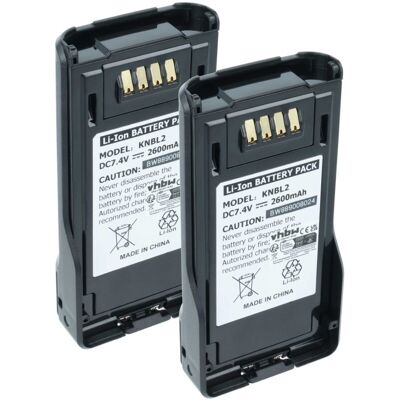 vhbw 2x Battery Replacement for Kenwood KNB-N4, KNB-N4M for Radio, Walkie-Talkie (2600 mAh, 7.4 V, Li-Ion) vhbw 2x Battery Replacement for Kenwood KNB-N4, KNB-N4M for Radio, Walkie-Talkie (2600 mAh, 7.4 V, Li-Ion)