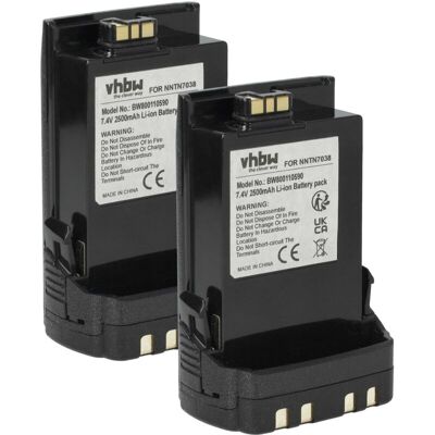 vhbw 2x Battery Replacement for Motorola NNTN7034A, NNTN7034B, NNTN7038, NNTN7035A, NNTN7035 for Radio, Walkie-Talkie (2500 mAh, 7.4 V, Li-Ion) vhbw 2x Battery Replacement for Motorola NNTN7034A, NNTN7034B, NNTN7038, NNTN7035A, NNTN7035 for Radio, Walkie-Talkie (2500 mAh, 7.4 V, Li-Ion)