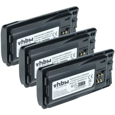 vhbw 3x Battery Replacement for Motorola PMLN6394A, PMLN6394, MNN4453AR, PMNN4434, PMNN4434A for Radio, Walkie-Talkie (3500 mAh, 3.7 V, Li-Ion) vhbw 3x Battery Replacement for Motorola PMLN6394A, PMLN6394, MNN4453AR, PMNN4434, PMNN4434A for Radio, Walkie-Talkie (3500 mAh, 3.7 V, Li-Ion)
