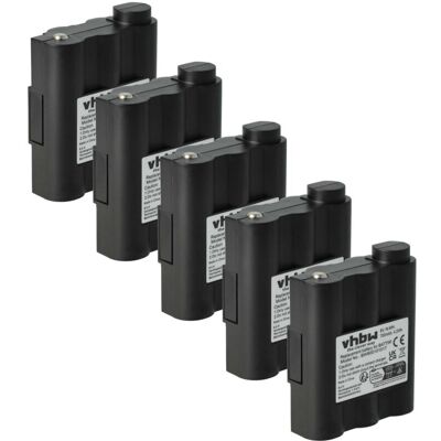 vhbw 5x Battery compatible with Alan Midland LXT-435, LXT-410, LXT-350, LXT-310, LXT-210, LXT-305, LXT-303 Radio, Walkie-Talkie (700 mAh, 6 V, NiMH) vhbw 5x Battery compatible with Alan Midland LXT-435, LXT-410, LXT-350, LXT-310, LXT-210, LXT-305, LXT-303 Radio, Walkie-Talkie (700 mAh, 6 V, NiMH)