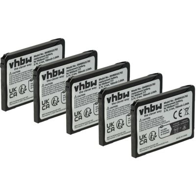 vhbw 5x Battery compatible with Midland PMR446, PMR446+, 777 Radio, Walkie-Talkie (700 mAh, 3.7 V, Li-Ion) vhbw 5x Battery compatible with Midland PMR446, PMR446+, 777 Radio, Walkie-Talkie (700 mAh, 3.7 V, Li-Ion)