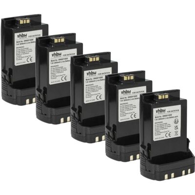 vhbw 5x Battery compatible with Motorola APX6000 P25, APX5000, APX6000, APX6000XE P25, APX6000XE Radio, Walkie-Talkie (2500 mAh, 7.4 V, Li-Ion) vhbw 5x Battery compatible with Motorola APX6000 P25, APX5000, APX6000, APX6000XE P25, APX6000XE Radio, Walkie-Talkie (2500 mAh, 7.4 V, Li-Ion)