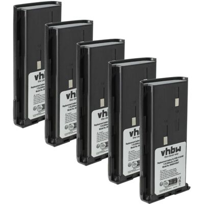 vhbw 5x Battery Replacement for Kenwood KNB-20N, KNB-21 for Radio, Walkie-Talkie (2000 mAh, 7.2 V, NiMH) vhbw 5x Battery Replacement for Kenwood KNB-20N, KNB-21 for Radio, Walkie-Talkie (2000 mAh, 7.2 V, NiMH)