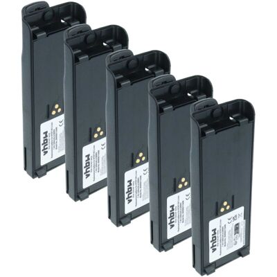 vhbw 5x Battery Replacement for Motorola NTN7143A, NTN7143, FuG11b, NTN7143R, NTN7143CR, NTN7143B for Radio, Walkie-Talkie (1200 mAh, 7.4 V, Li-Ion) vhbw 5x Battery Replacement for Motorola NTN7143A, NTN7143, FuG11b, NTN7143R, NTN7143CR, NTN7143B for Radio, Walkie-Talkie (1200 mAh, 7.4 V, Li-Ion)