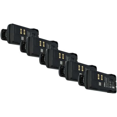 Vhbw - 5x Battery Replacement for Motorola PMNN4418AR, PMNN4418, PMNN4491AR for Radio, Walkie-Talkie (1800mAh, 7.4 v, Li-ion) + Belt Clip Vhbw - 5x Battery Replacement for Motorola PMNN4418AR, PMNN4418, PMNN4491AR for Radio, Walkie-Talkie (1800mAh, 7.4 v, Li-ion) + Belt Clip