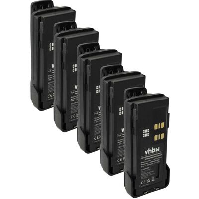 vhbw 5x Battery Replacement for Motorola PMNN4491B, PMNN4493, PMNN4543 for Radio, Walkie-Talkie (3350mAh, 7.4 V, Li-Ion) + Belt Clip vhbw 5x Battery Replacement for Motorola PMNN4491B, PMNN4493, PMNN4543 for Radio, Walkie-Talkie (3350mAh, 7.4 V, Li-Ion) + Belt Clip