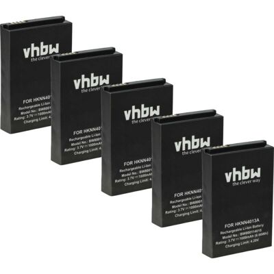vhbw 5x Battery Replacement for Motorola SNN5759, SNN5826A, SNN5765, PMNN4578A for Radio, Walkie-Talkie (1800 mAh, 3.7 V, Li-Ion) vhbw 5x Battery Replacement for Motorola SNN5759, SNN5826A, SNN5765, PMNN4578A for Radio, Walkie-Talkie (1800 mAh, 3.7 V, Li-Ion)