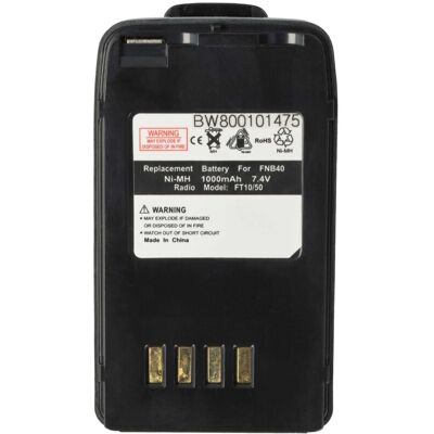 Vhbw - Battery compatible with Yaesu Vertex VXA-100, FT-50R Radio, Walkie-Talkie (1000 mAh, 7.4 v, NiMH) + Belt Clip Vhbw - Battery compatible with Yaesu Vertex VXA-100, FT-50R Radio, Walkie-Talkie (1000 mAh, 7.4 v, NiMH) + Belt Clip