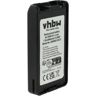 Battery Replacement for Kenwood KNB-35, KNB-35Li, KNB-40, KNB-40C, KNB-40LC, KNB-40LCV, KNB-55 for Radio, Walkie-Talkie (2000mAh, 7.4V, Li-Ion) - Vhbw Battery Replacement for Kenwood KNB-35, KNB-35Li, KNB-40, KNB-40C, KNB-40LC, KNB-40LCV, KNB-55 for Radio, Walkie-Talkie (2000mAh, 7.4V, Li-Ion) - Vhbw