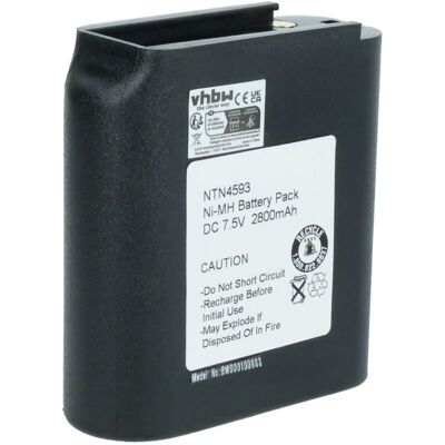Vhbw - Battery Replacement for Motorola NTN4595N, NTN8251AR for Radio, Walkie-Talkie (2700mAh, 7.5V, NiMH) Vhbw - Battery Replacement for Motorola NTN4595N, NTN8251AR for Radio, Walkie-Talkie (2700mAh, 7.5V, NiMH)