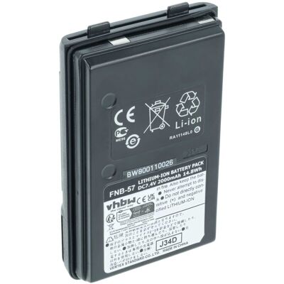 Vhbw - 1x Battery compatible with Yaesu Vertex VXA-300 Pilot iii, VXA-300 Lite Radio, Walkie-Talkie (2000mAh, 7.4 v, Li-Ion) Vhbw - 1x Battery compatible with Yaesu Vertex VXA-300 Pilot iii, VXA-300 Lite Radio, Walkie-Talkie (2000mAh, 7.4 v, Li-Ion)
