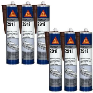 Set of 6 Sika Sika flex 291i marine mastic adhesives - Wood - 300ml