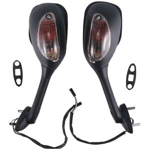 Woosien - Motorcycle Mirror Rearview With Turn Signal Light Mirror For Gsxr600 750 2006-2010 Gsxr 1000 2005 2