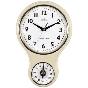 Kitchen Time Wall Clock Cream - Acctim