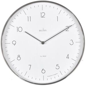 Acctim - Madison Wall Clock Brushed Steel/White