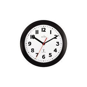 Parona Wall Clock 230mm Blk - Acctim