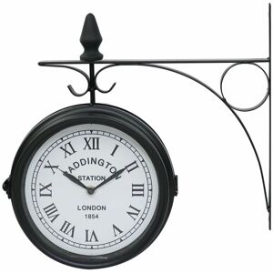 Oypla - Double Sided Paddington Station Outdoor Garden Wall Clock