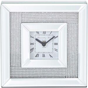 Vanity Living - 4cm Glitz Mittot Table Clock for Bedroom - Mirror