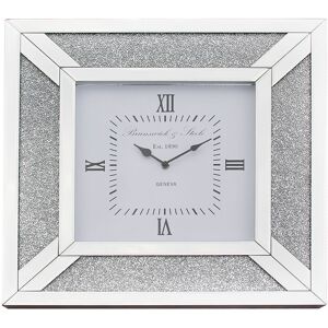 Vanity Living - 50cm Silent Mirror Wall Clock for Bedroom & Living Room - White