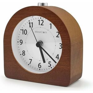 TINOR Alarm Clock Battery Operated Snooze Function Alarm Clock Travel Wood Light Up Alarm Clock Analog Silent No Ticking Needle Clock Rising Sound Alarm