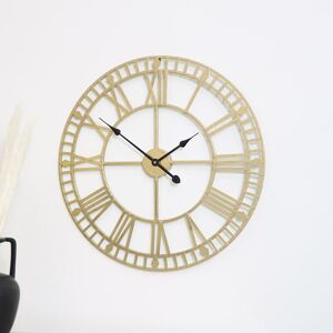 Melody Maison - Gold Metal Skeleton Clock 60cm x 60cm - Gold