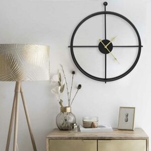 Wall Clock Black 52 cm Iron - Hommoo