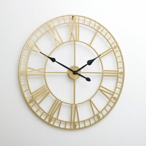 Melody Maison - Large Gold Skeleton Wall Clock - Gold