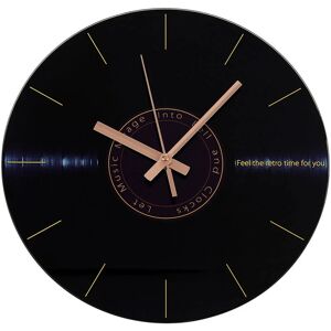 Livingandhome - Black Retro Vinyl Record Album Clock