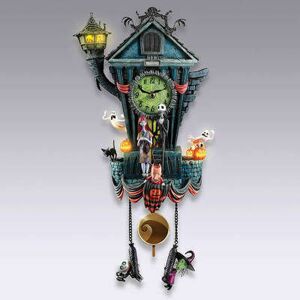 XUIGORT Mister Jack's Nightmare Before Christmas Cuckoo Wall Clock - Halloween Wall Clock,Halloween Decoration (1 piece)