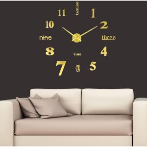 Modern Design Wall Clock - 60cm-120cm Wall Clock - Silent diy Home Office Hotel Decoration (Gold) Groofoo