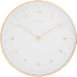 Premier Housewares - Elko Gold / White Finish Wall Clock