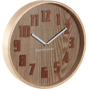 Premier Housewares - Vitus Brown Grain Small Wall Clock