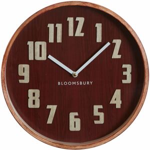 Premier Housewares - Vitus Red Grain Large Wall Clock