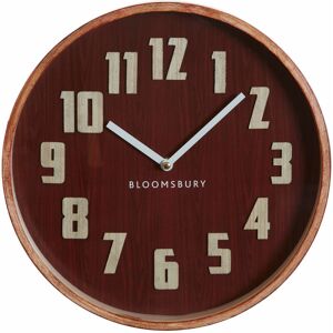 Premier Housewares - Vitus Red Grain Small Wall Clock