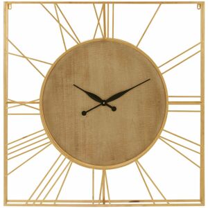 Premier Housewares Wall Clock Wooden Clocks For Living Room Gold Roman Numbers Kitchen Clocks Wall Contemporary Clocks For Bedrooms 91 x 10 x 91