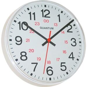 950 8.5 Round White 24-Hour Quartz Clock - White - Quantum