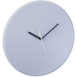 Relaxdays Wall Clock, Modern, Battery Powered, Kitchen, Office, Analog, Without Numbers, Design, Diameter 30.5cm, Grey