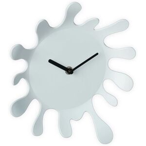 Wall Clock, Modern, Battery Powered, Kitchen, Office, Analogue, Art Work, Numerals, HxW: 25x22.5 cm, White - Relaxdays