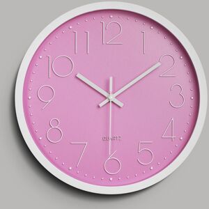 Groofoo - Silent Wall Clock 12 in Battery Operated Quartz Kitchen Clock Modern Home Decor Clock Office Classroom Living Room Bedrooms