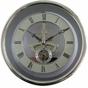 Silver Skeleton Clock 100mm Diameter For Woodturning Project - Charnwood