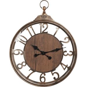 Beliani - Traditional Wall Clock Hanging Home Decor Arabic Numerals ø 52 cm Brown Alcoba - Brown