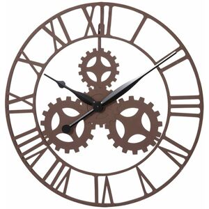 Home Large Vintage Gear Design Wall Clock Art Deco Steampunk Roman Numeral - KCT