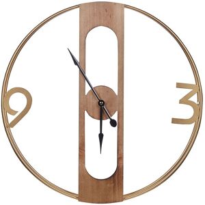 BELIANI Modern Wall Clock mdf Wood Effect Rustic Interiors Bedroom Living Room Mulhouse - Light Wood