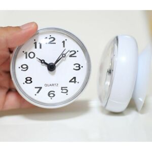 Waterproof bathroom wall clock small kitchen wall watch suction cup small clock clock - Alwaysh